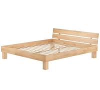 Erst-Holz® Lit double en bois de hêtre massif laqué 180 x 200 cm Accessoires au choix V-60.80-18 lattes à ressorts