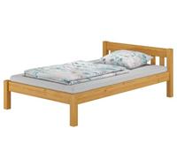 Erst-Holz Lit en Bois Massif, Cadre de lit 120 x 200, pin laqué Couleur chêne sans Accessoires