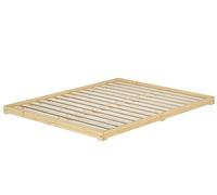 Lit en pin très bas, base idéale pour combiner avec futon, surface 160x200 cm V-60.47K-16 [sommier à lattes incl.]