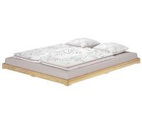 Erst-Holz Lit futon 160x200 Gain de Place lit loft Extra Bas frêne Vernis sans Accessoires