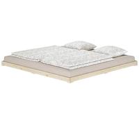Erst-Holz Lit futon en Bois Naturel très Bas, idéale pour Combiner avec futon, Surface 160x200 V-60.47N-16 sans Accessoires