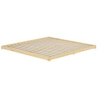 Erst-Holz® Lit futon extra plat 180 x 200 cm en pin laqué, lit double, V-60.47K-18 sommier à lattes avec