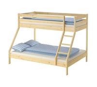 Erst-Holz® Lit superposé double 140 x 200 cm et 90 x 200 cm pour adulte en pin Accessoires au choix V-60.19-09-14 sans accessoires