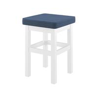 Erst-Holz Tabouret en Bois Massif Blanc, Assise rembourrée dans des Couleurs sélectionnables V-90.71-41WP