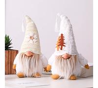 ERSTUME Noël Gnome Décorations 2 Paquets Ornements de Père Noël scandinaves Fait à la Main Style scandinave Elfe Maison Décoration Ornements Cadeau de Noël