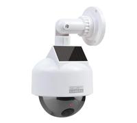 ERWEY Caméra Solaire factice factice avec Objectif - Caméra de Surveillance factice - pour l'intérieur et l'extérieur
