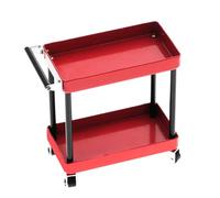 ERYUE Étagère de Chariot à Outils à 2 Niveaux, Réparation de Garage Mobile, Accessoires RC pour Modèle échelle 1/8 1/10 /12/16-fiable-rouge (Rouge)