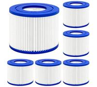 Erzekrim Filtre VI Cartouche pour Bestway Cartouches Filtrantes Rechange | Lot de 6 Filtrantes de Piscine VI Filter Cartridge VI Compatibles avec Lay-Z-Spa, Monaco, Miami, Vegas, Vegas, SaluSpa 90352E