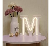 Es lumineuses Enseignes Au Néon, Chapiteau lettre lumières Décoration Murale Pour Noël fête d'anniversaire Bar Mots De la Saint-Valentin- lettres blanches chaudes (M)