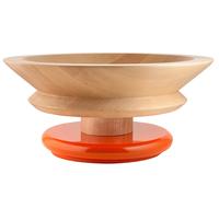 ALESSI CENTRE DE TABLE EN BOIS DE TILLEUL PIED COLORE, ORANGE 100 VALU
