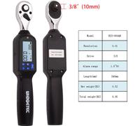 ES3-060AN ynamométrique numérique portable 3/8 pouces Grand écran avec rétro-éclairage Alarme LED sonore Mesure des pics en temps réel Commutation de quatre unités ynamométrique multifonctio