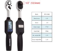 ES3-100AN ynamométrique numérique portable de 1/2 pouce Grand écran avec rétroéclairage Alarme LED sonore Mesure des crêtes en temps réel Commutation de quatre unités ynamométrique multifonc