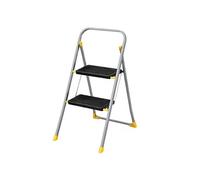 Escabeau 2 marches pliable Charge 150kg Marche-pied Pliable Pieds anti-dérapants Bricolage Maison Chantier