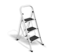 Escabeau 3 Marches pliant & antidérapant Acier Max 150kg (46x71x105cm) MSV