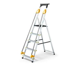 Escabeau 5 marches DURAMP alu pliable sécurisé plateforme 97cm Hostrom
