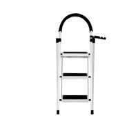 Escabeau à 3 Marches avec Rampe de Sécurité Pliable - Antidérapant,Charge 150 kg-Échelle de Qualité pour Bricolage et Jardinage en Acier Durable-104 x 57 x 41,5 cm - 3 marches (Blanc)