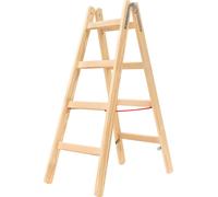 Escabeau à barreaux en bois Hymer, accessible des deux côtés, 2x4 barreaux, hauteur escamotable 1,18 m, hauteur de portée 2,55 m, poids 7,0 kg