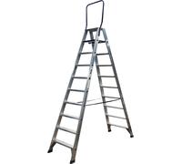 Escabeau à marches ASC DT-10 double face 10 marches avec une hauteur de travail de 4,53m