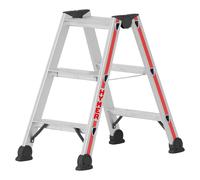 Escabeau à marches Hymer, accessible des deux côtés, 2x3 marches, hauteur escamotable 0,70 m, hauteur de portée 2,19 m, poids 3,6 kg