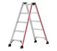 Escabeau à marches Hymer, accessible des deux côtés, 2x5 marches, hauteur escamotable 1,15 m, hauteur de portée 2,65 m, poids 5,5 kg
