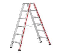 Escabeau à marches Hymer, accessible des deux côtés, 2x6 marches, hauteur escamotable 1,40 m, hauteur de portée 2,92 m, poids 8,2 kg