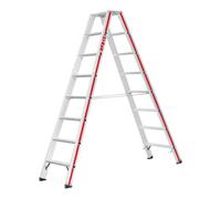 Escabeau à marches Hymer, accessible des deux côtés, 2x8 marches, hauteur escamotable 1,85 m, hauteur de portée 3,38 m, poids 10,5 kg