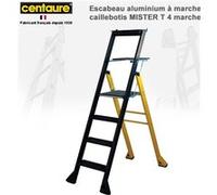 Escabeau Aluminium à marches caillebotis 2,90 m MISTER T 4 marches