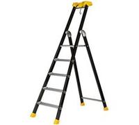 Escabeau aluminium laqué 5 marches serties hauteur d'accès maxi 3,10 m MP