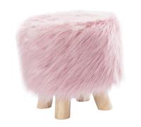 Escabeau bas en peluche for repose-pieds doux et confortable, Portable | Tabouret léger de table basse de siège for la chambre à coucher et le salon(25*28cm)