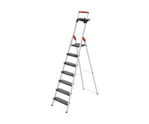 Escabeau de sécurité pliable en aluminium 7 marches larges Hailo L100