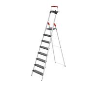 Escabeau de sécurité pliable en aluminium 8 marches larges Hailo L100