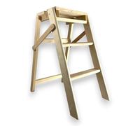 Escabeau domestique à 3 marches en bois, pliable et peu encombrant Bobby