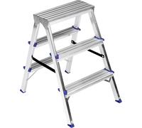 Escabeau double 2x3 marches Aluminium