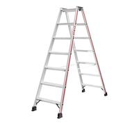 Escabeau à marches Hymer, accessible des deux côtés, 2x7 marches, hauteur escamotable 1,61 m, hauteur de portée 3,12 m, poids 8,0 kg
