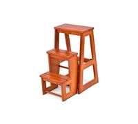 escabeau échelle pliant taille déplié: 57x38x65cm, 3 marchepieds tabouret escamotable en bois de sapin