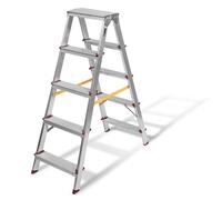 Escabeau en aluminium 2 X 5 marches Charge 150 kg Hauteur 1,14 m VITO Fabriqué en Europe