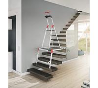 Escabeau en Aluminium 4 marches Larges Hailo L100 + Plateforme TP1