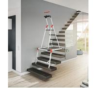 Escabeau en aluminium 4 marches Larges Hailo L100 + Plateforme TP1