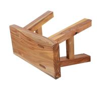 Escabeau en Bois Massif Rustique, Petit Tabouret Stable et Antidérapant | Format 26x20x13cm, Marron, Portable et Léger, pour Bureaux et Jardins