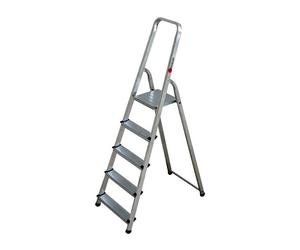 Escabeau ménager de sécurité ESCALUX V28140A Aluminium 5 marches H 2M98