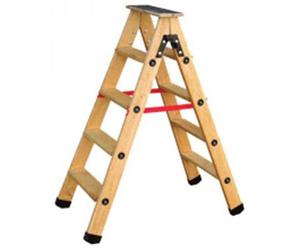 Escabeau - OUTIFRANCE - 8831905 - Double plans - Antidérapant - Acier et bois