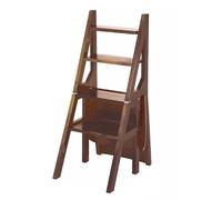 Escabeau pliable à 4 niveaux en bois massif, tabouret portable multi-usage, étagère à fleurs pour la maison, le bureau, la cuisine, la bibliothèque