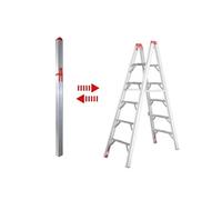 Escabeau pliable télescopique tubulaire 1.8M 5 marches