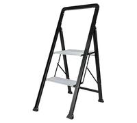 Escabeau pliant - noir - compact et ultra stable pour usage domestique