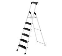Escabeau pro aluminium HAILO XXL Blackline 6 marches avec tablette porte-outils