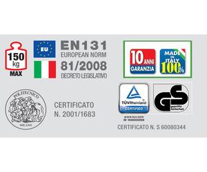 Escabeau professionnel 2,62 m FACAL QUADRA 8 marches - Q50/8