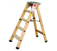 Escabeau professionnel en bois - 7 marches + tablette OUTIFRANCE