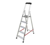 Escabeau Professionnel Pliable en Aluminium 5 marches Larges Hailo Alu Pro
