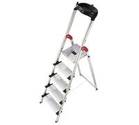 Escabeau sécurisé Pliable en Aluminium 5 marches Extra Larges Hailo ProfiStep XXL