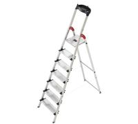 Escabeau sécurisé Pliable en Aluminium 7 marches Extra Larges Hailo ProfiStep XXL